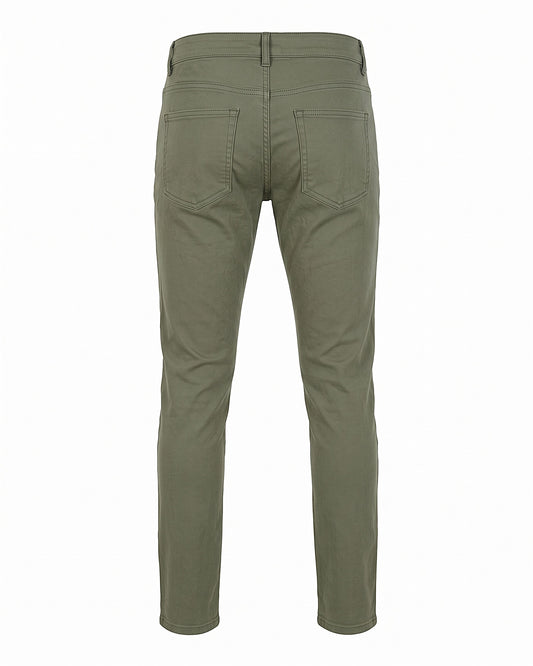 Men's Gabardine Pants 5 Pocket Regular fit -Olive