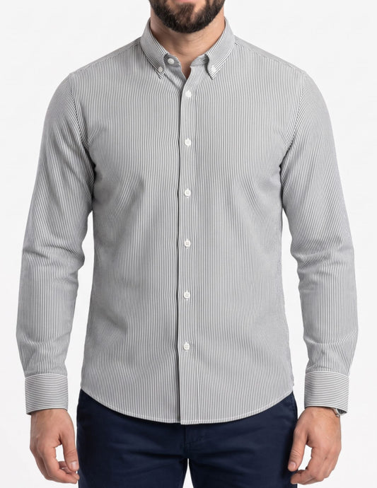 Men's Shirt Striped Long Sleeve