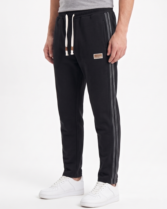 Men`s Sweatpants Wide leg Fashion-Black