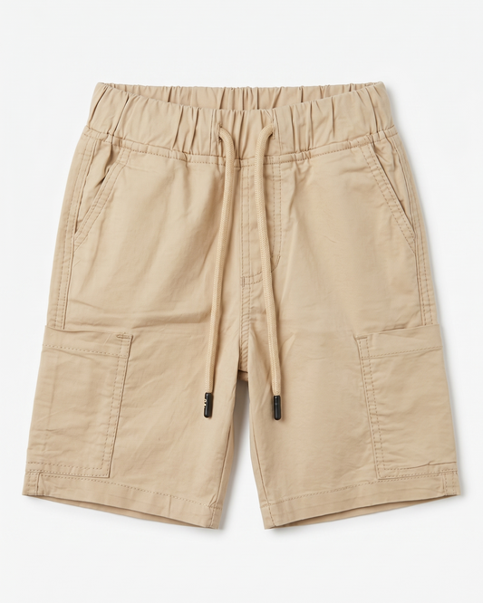 Boys' Gabardine shorts -Beige