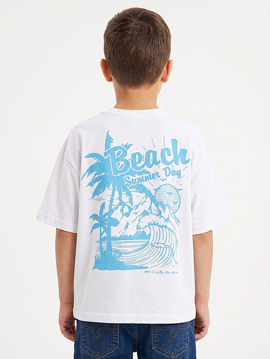 Boy`s Printed T-Shirt – Over Size-Short Sleeve