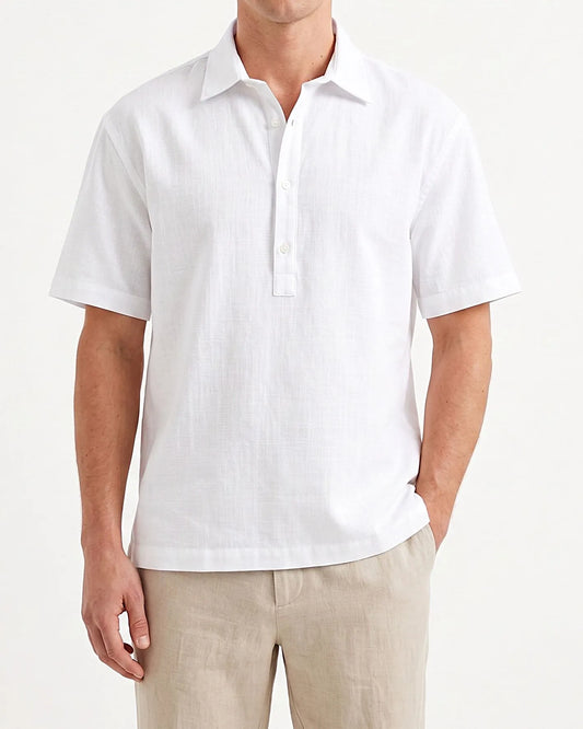 Men's Fashion Short Sleeve Shirt -White