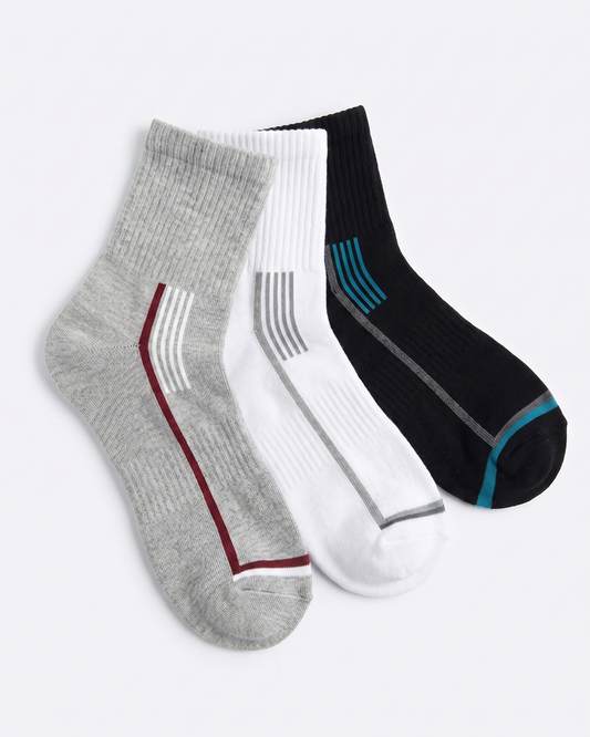 Men's Socks Half Socket Half towel 3 pcs