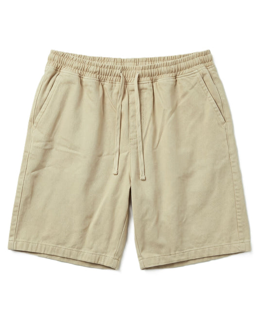 Men's oversized gabardine shorts - Beige