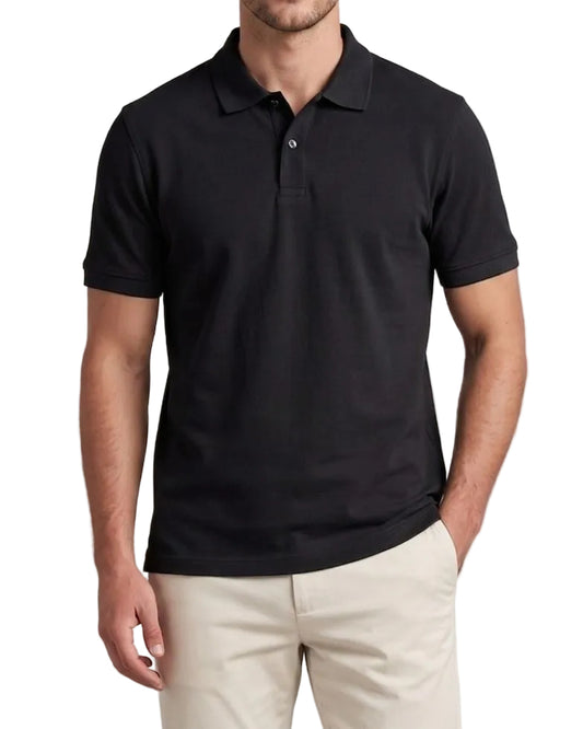 Men's Casual Polo Shirt - Short Sleeve -Black