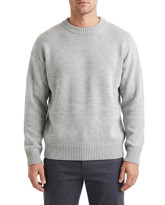 Men's grey fashion knit crewneck pullover by TREE