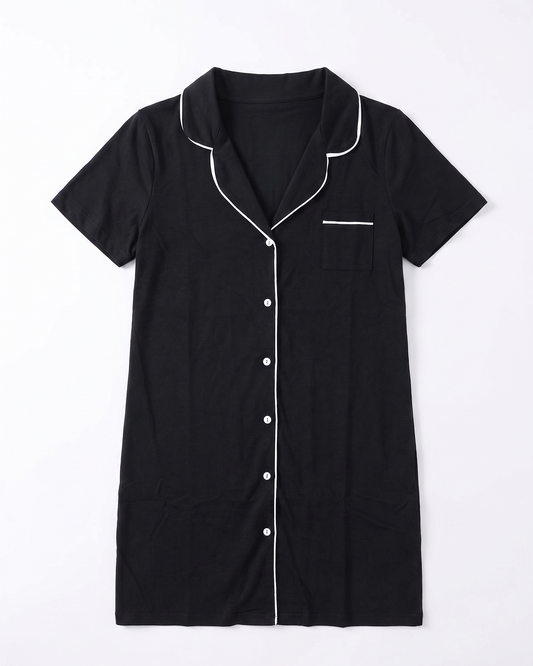 Woman's nightshirt classic -Black