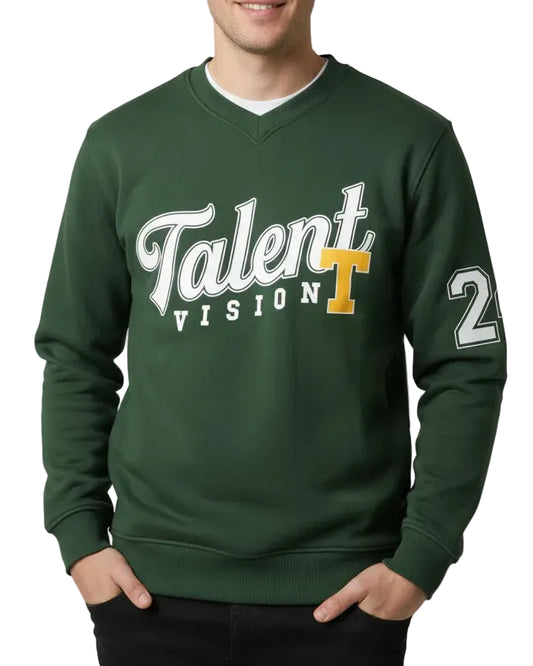 Men's olive printed oversized sweatshirt by TREE