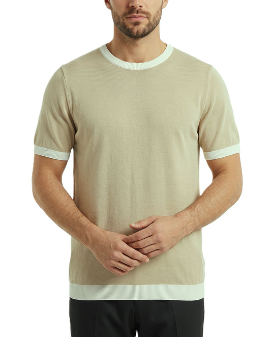 Men's knitted round neck t-shirt