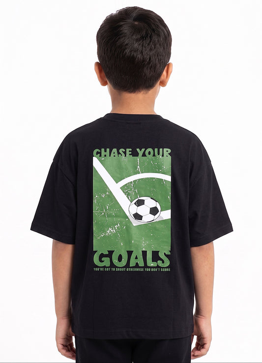 Boy`s Printed T-Shirt – Over Size-Short Sleeve