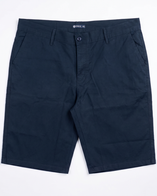 Men's gabardine shorts-Special sizes-Navy