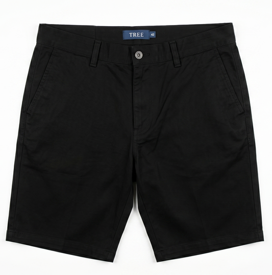 Men's gabardine shorts-Special sizes-Black