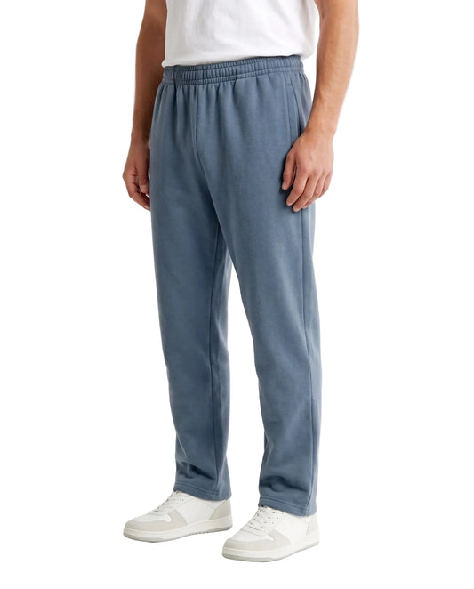 Men's basic wide-leg sweatpants indigo - TREE