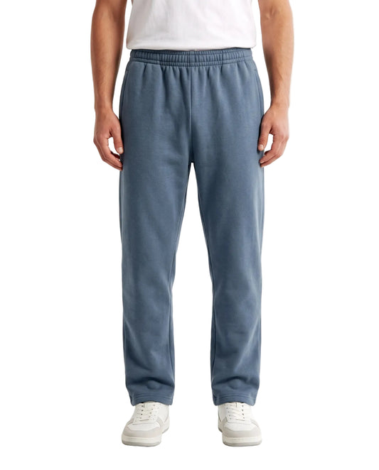 Men's basic wide-leg sweatpants indigo - TREE