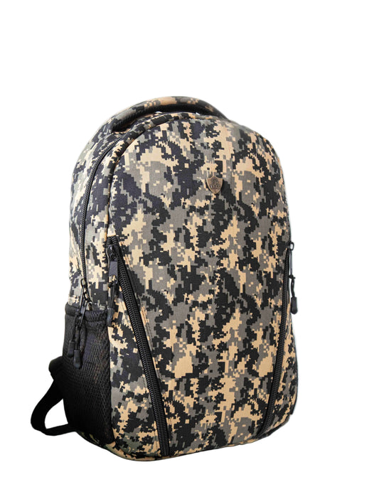 Front view of an Army size 16 school backpack.