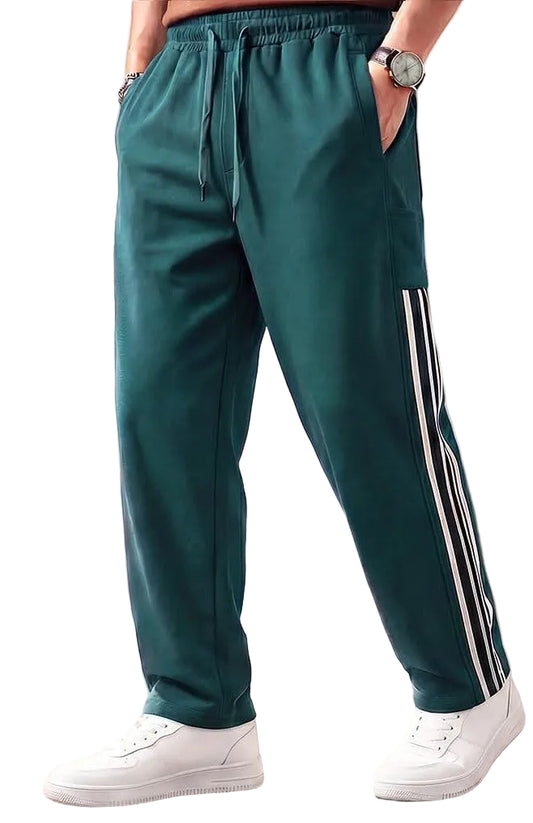 Men`s Sweatpants Fashion Wide Leg -Olive