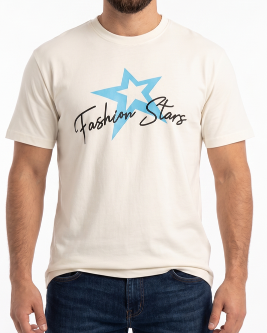 Men`s Printed T-Shirt Over Size –White
