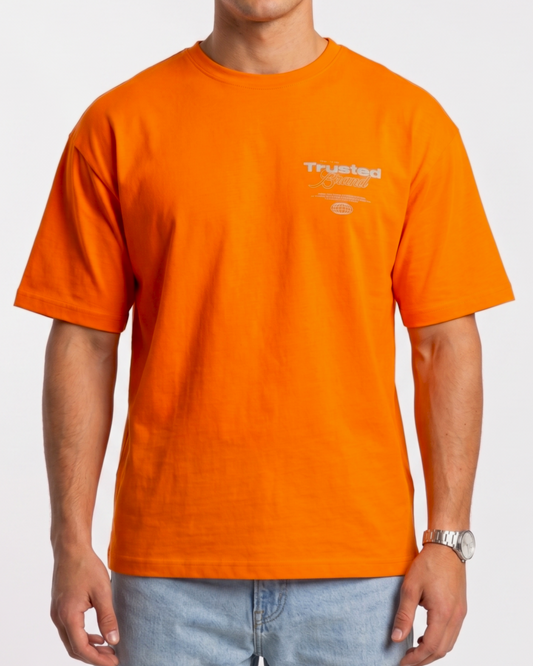Men`s Printed T-Shirt Over Size –Orange