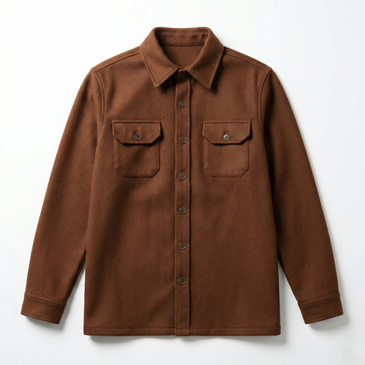 Men's brown wool shirt