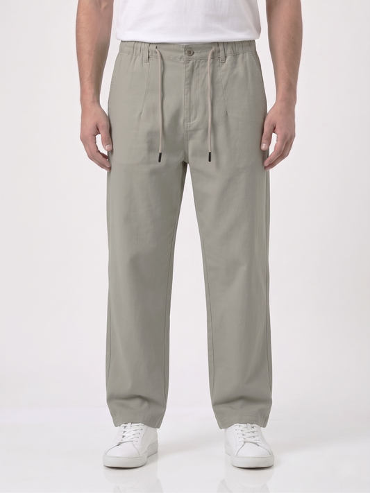 Men`s Gabardine pants Wide Leg Chino light olive