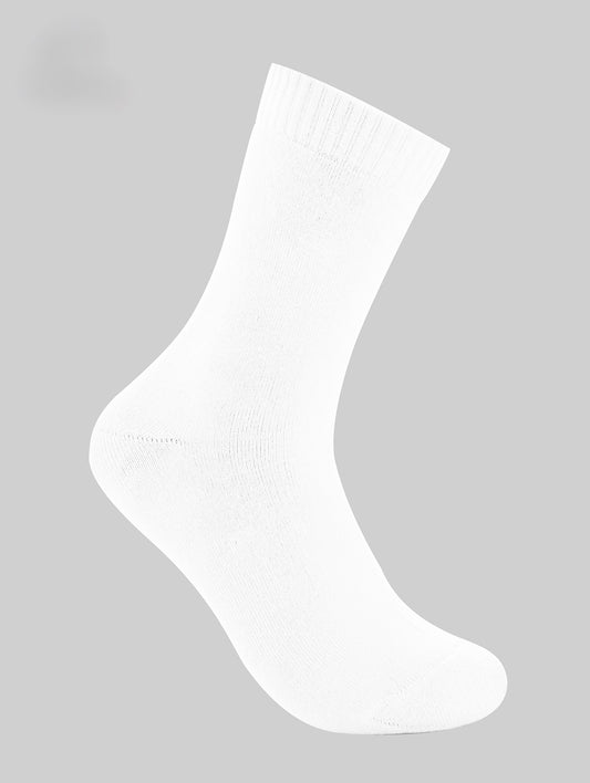 Men’s Long Sports Socks – Full Terry (White)