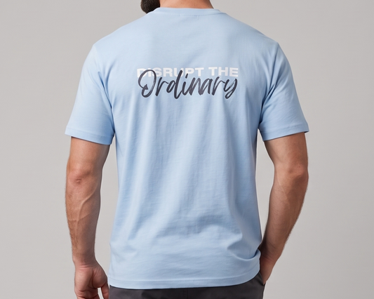 تيشيرت رجالي مطبوع – نص كم – اسود