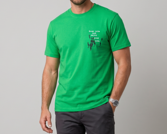 Men`s Printed T-Shirt – Green
