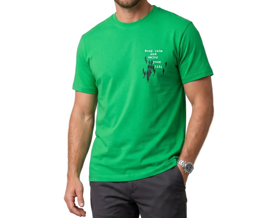 Men`s Printed T-Shirt – Green