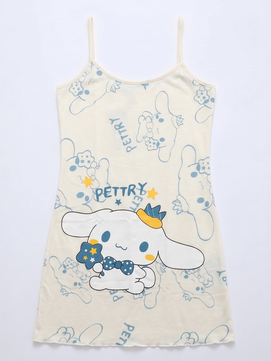 Woman's printed nightshirt-OFF White