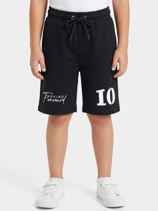 Boys' Milton Printed Shorts-Black