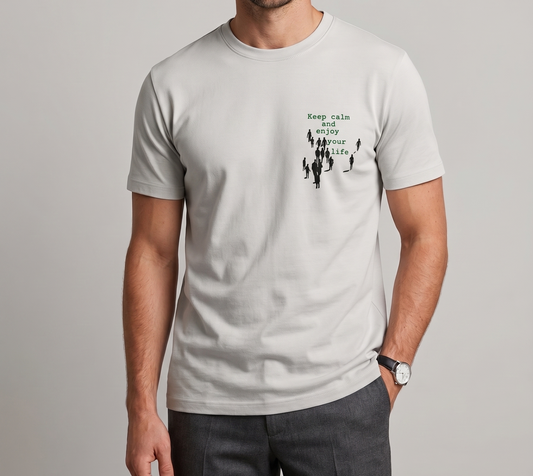 Men`s Printed T-Shirt Over Size – Grey