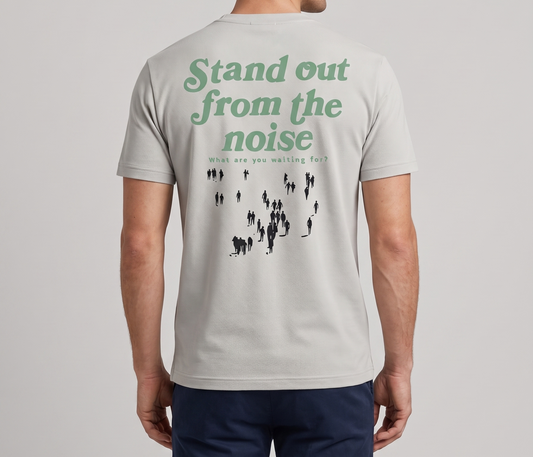 Men`s Printed T-Shirt Over Size – Grey