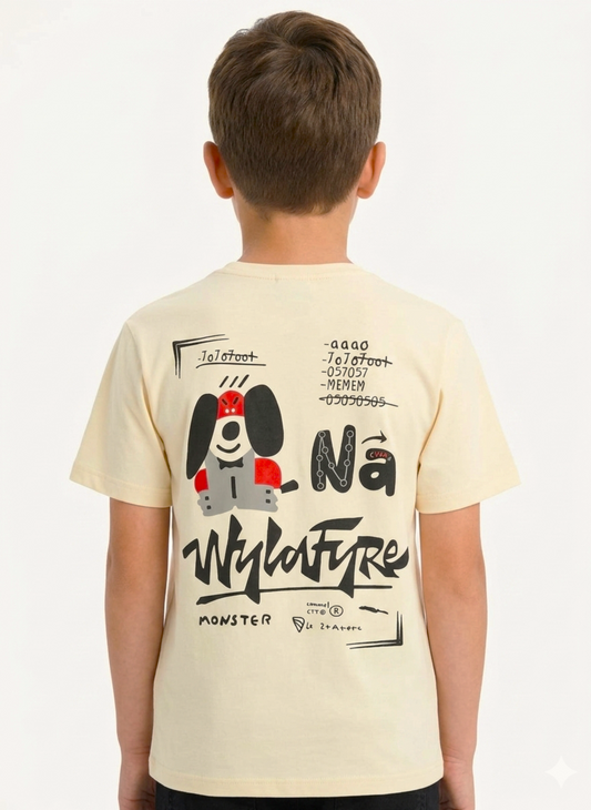 Boy`s Printed T-Shirt – Over Size-Short Sleeve
