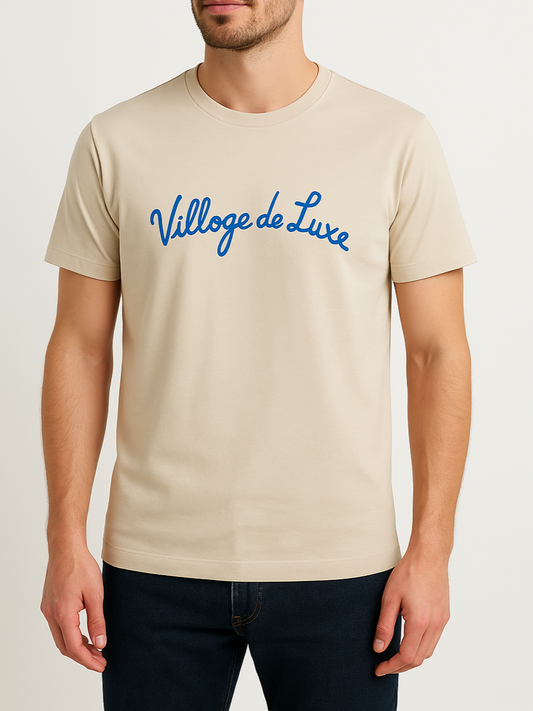 Men`s Printed T-Shirt – Beige