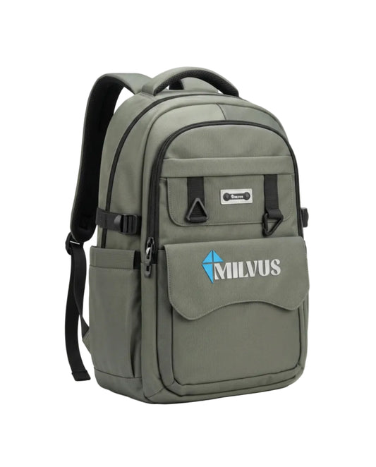 Olive Multi-Pocket Backpack – Practical Design for School and University | TREE