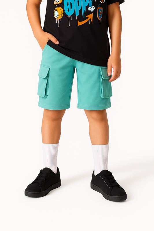 Boy`s Shorts Summer Milton Baggy – Turquoise