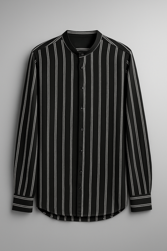 Men's Shirt Striped Long Sleeve
