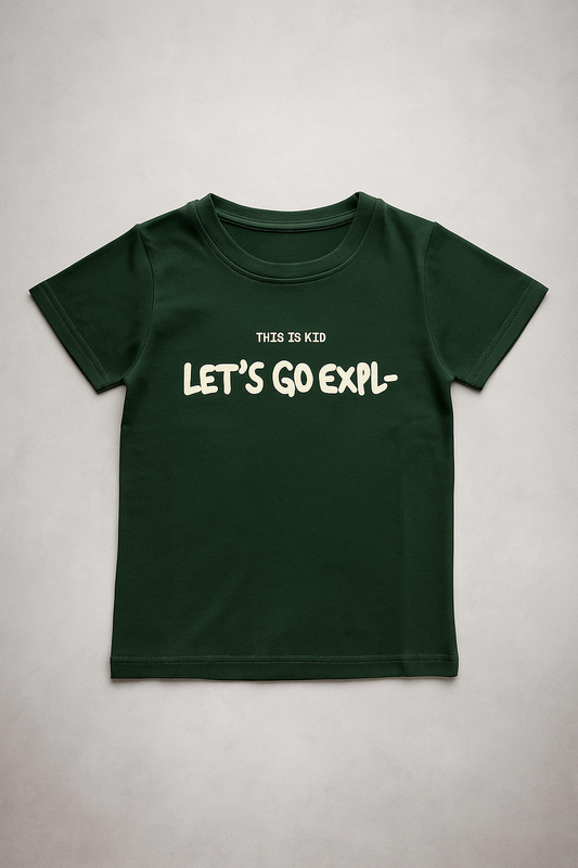 Boy`s Printed T-Shirt – Short Sleeve -Olive