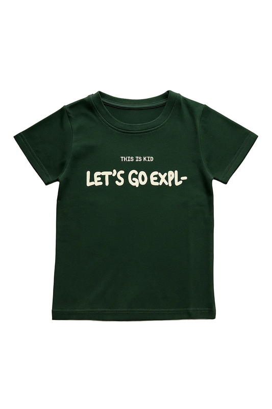 Boy`s Printed T-Shirt – Short Sleeve -Olive