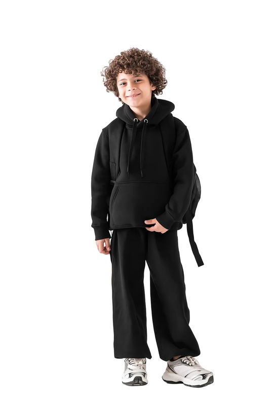 Boy's sweatpants Wide Leg Summer Milton-Black