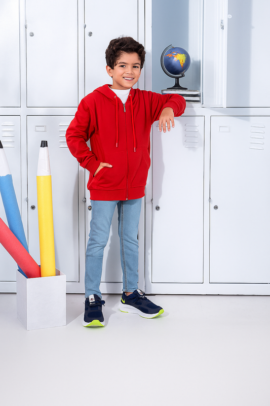 Boy's SweatShirt Jacket Summer Milton - Red