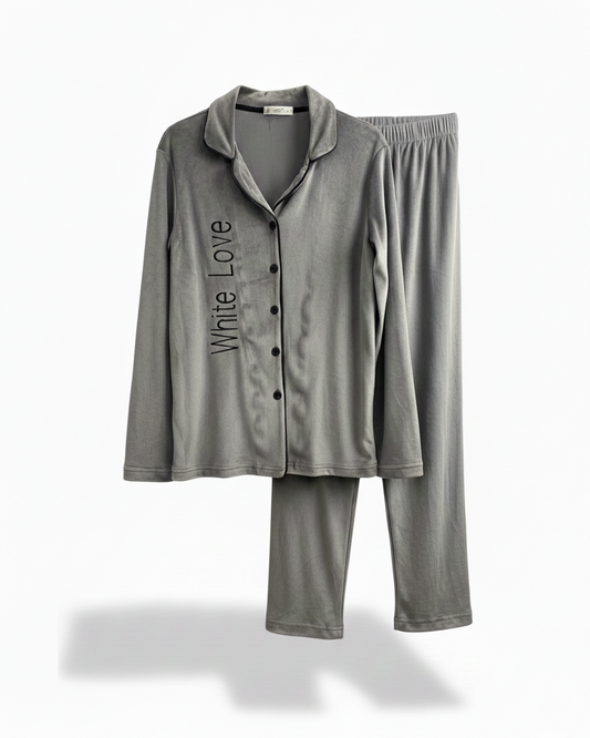 Classic women's winter pajamas in luxurious velvet