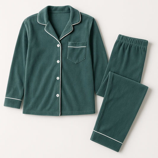 Classic women's winter pajamas in luxurious velvet