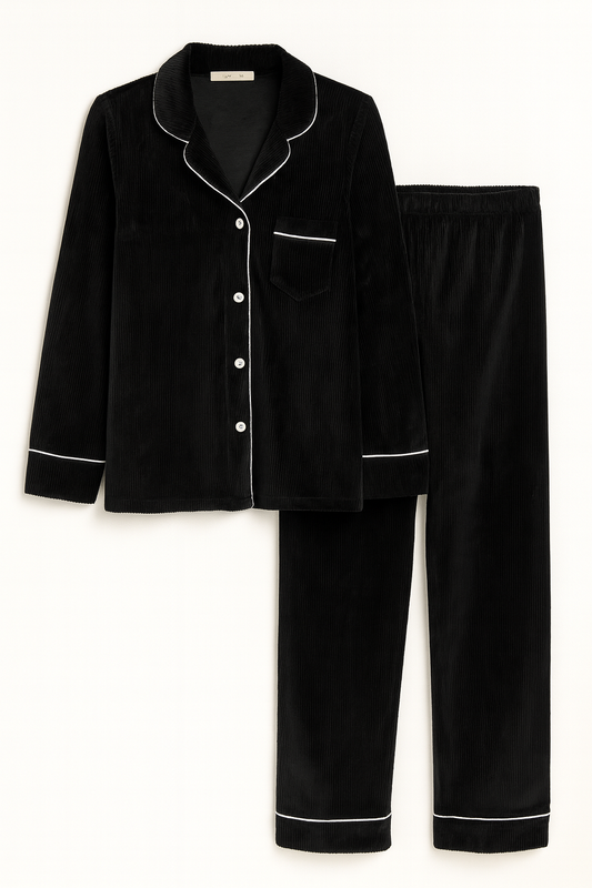 Classic women's winter pajamas in luxurious velvet