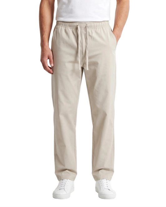 Men's gabardine relaxed fit trousers in beige color from TREE