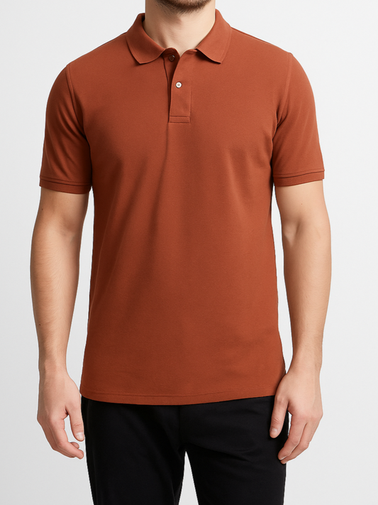 Men`s Casual Polo – Short Sleeve - Moka