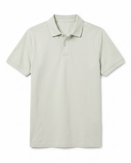 Men’s Light Mint Textured Piqué Polo Shirt – Regular Fit