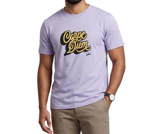 Men`s Printed T-Shirt – Purple