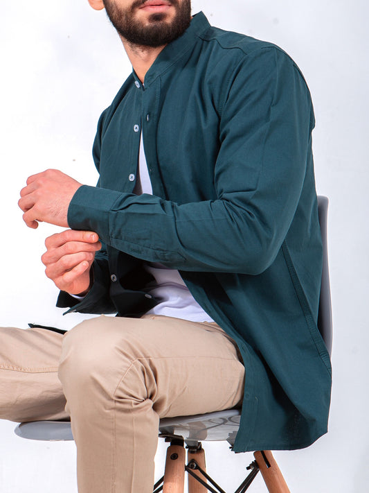 Men`s Gabardine Shirt - olive