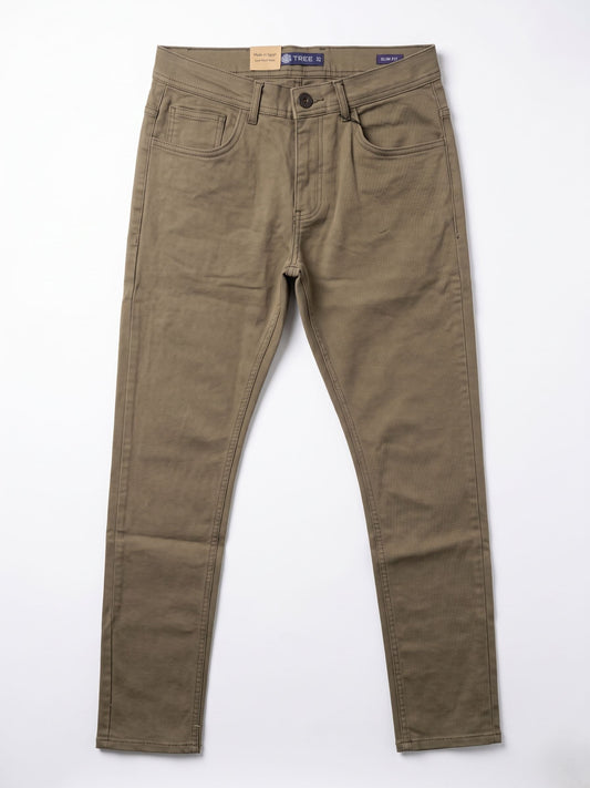 Men's Gabardine Pants 5 Pocket Slim fit - Olive